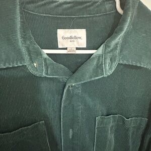 Goodfellow & Co Teal Corduroy Shirt